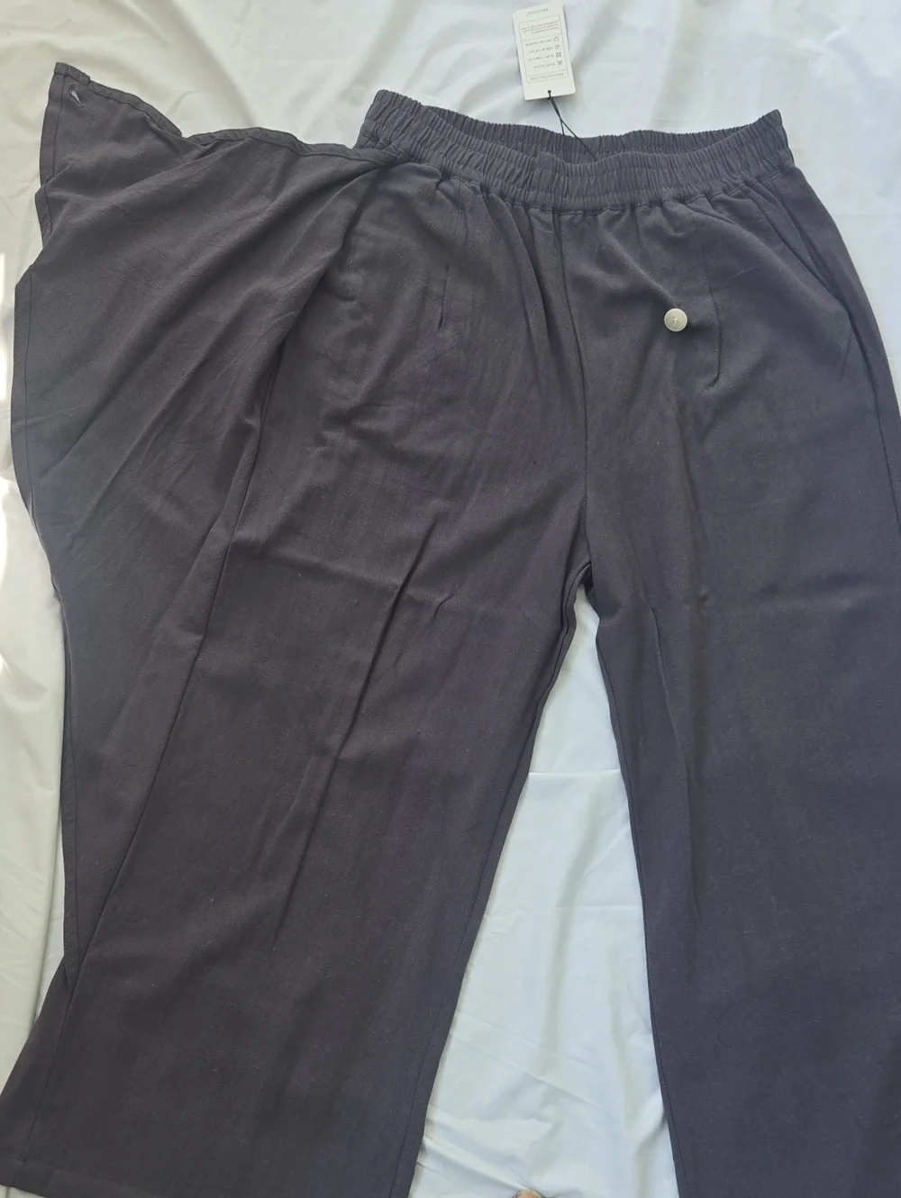 Mens Japanese Lightweight Dark Grey Elastic Waist Street Style Baggy Harem Pants